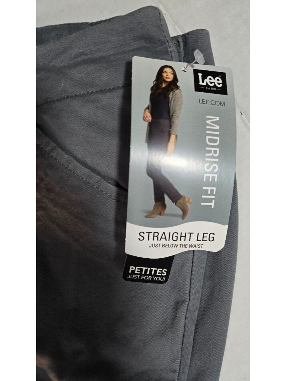 Lee Grey Jeans Essentials Size 6 Petite Small ***New***